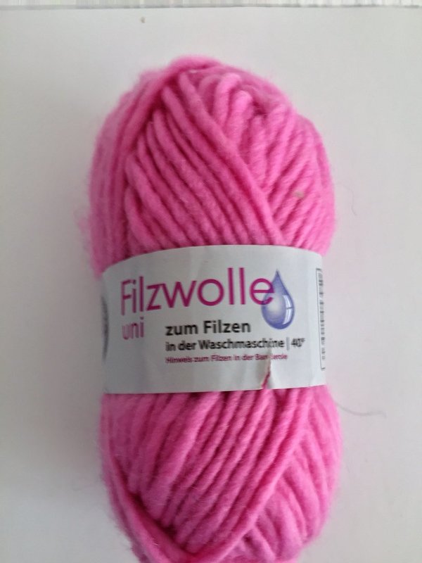Filzwolle uni Fb-18 rosa