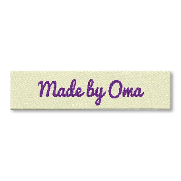 Etikett Made by Oma